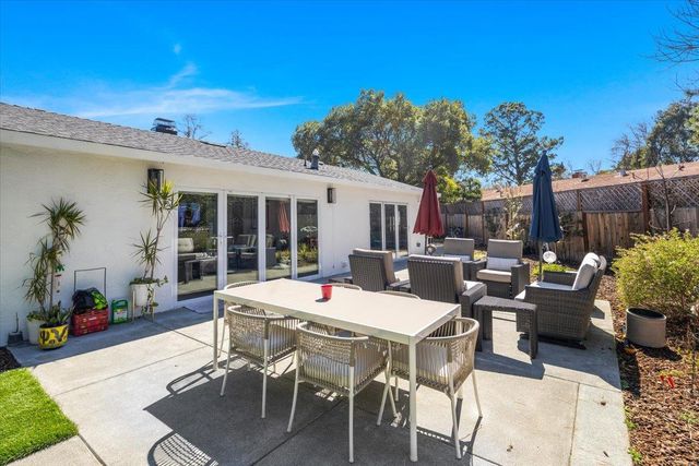 a outdoor space with furniture