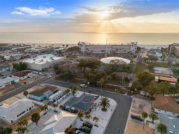 an aerial view of a city