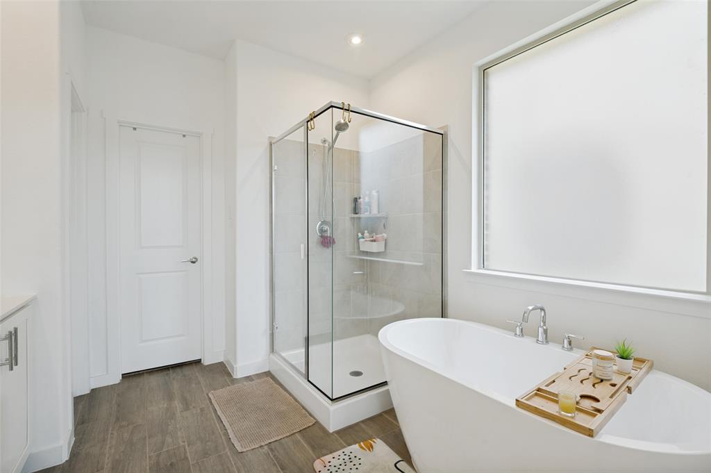 536 Breeds Hl Road Little Elm, TX 75068 - Photo 6 of 13 Primary Bath with dual sink, standing shower & Garden tub