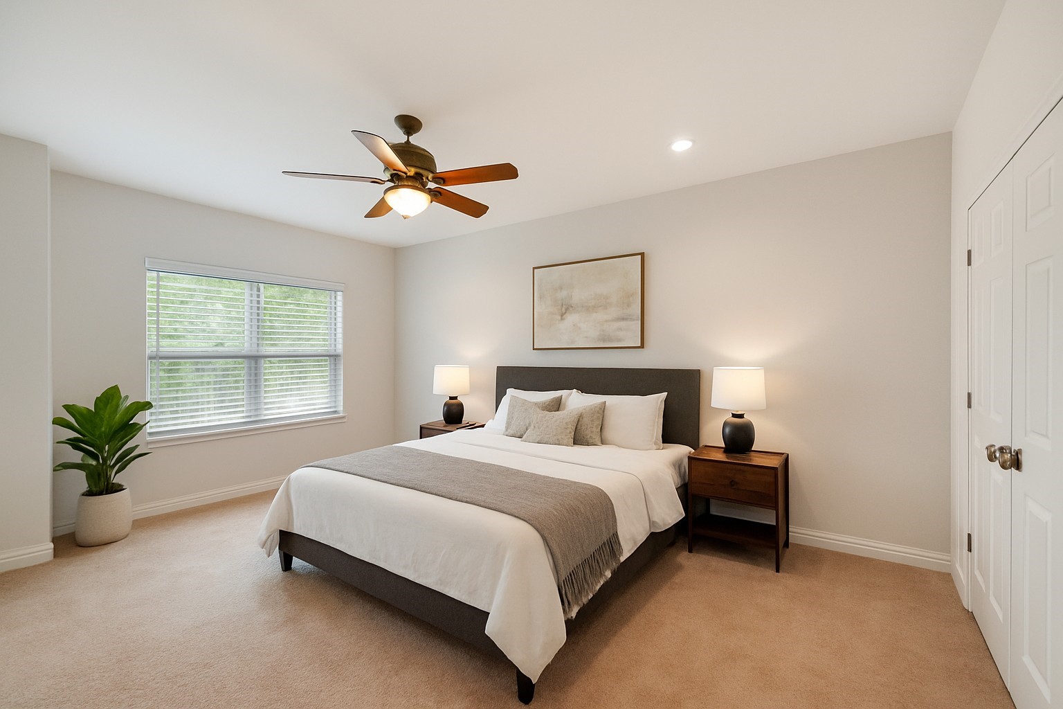 110 Lords Circle Coldspring, TX 77331 - Photo 14 of 34 Virtually staged master bed - down