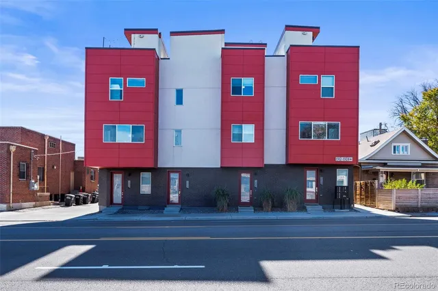 a front view of a building