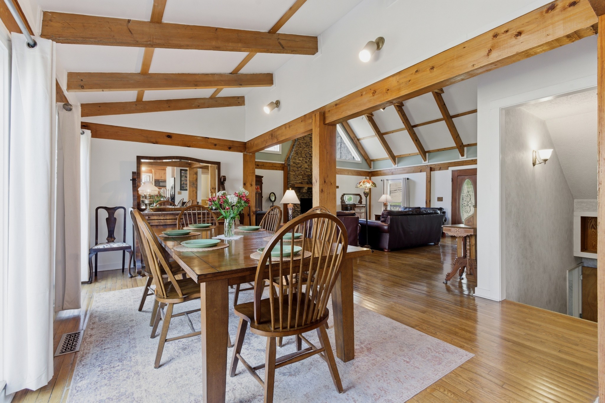 551 Mt Pleasant Road Kingston Springs, TN 37082 - Photo 19 of 68 a view of a dining room with furniture window and wooden floor