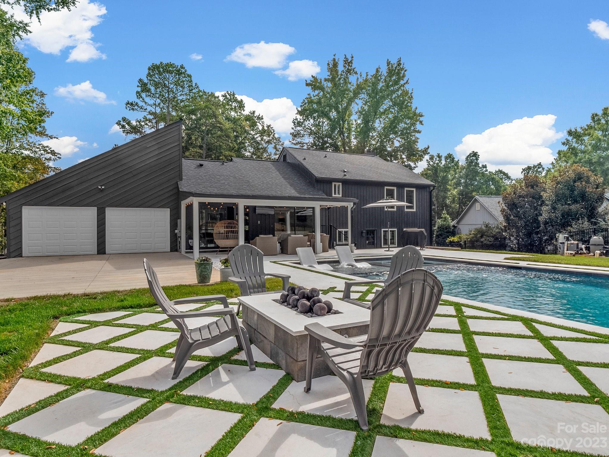 4516 Rounding Run Road Charlotte, NC 28277 - Photo 28 of 33 a view of house with swimming pool outdoor seating