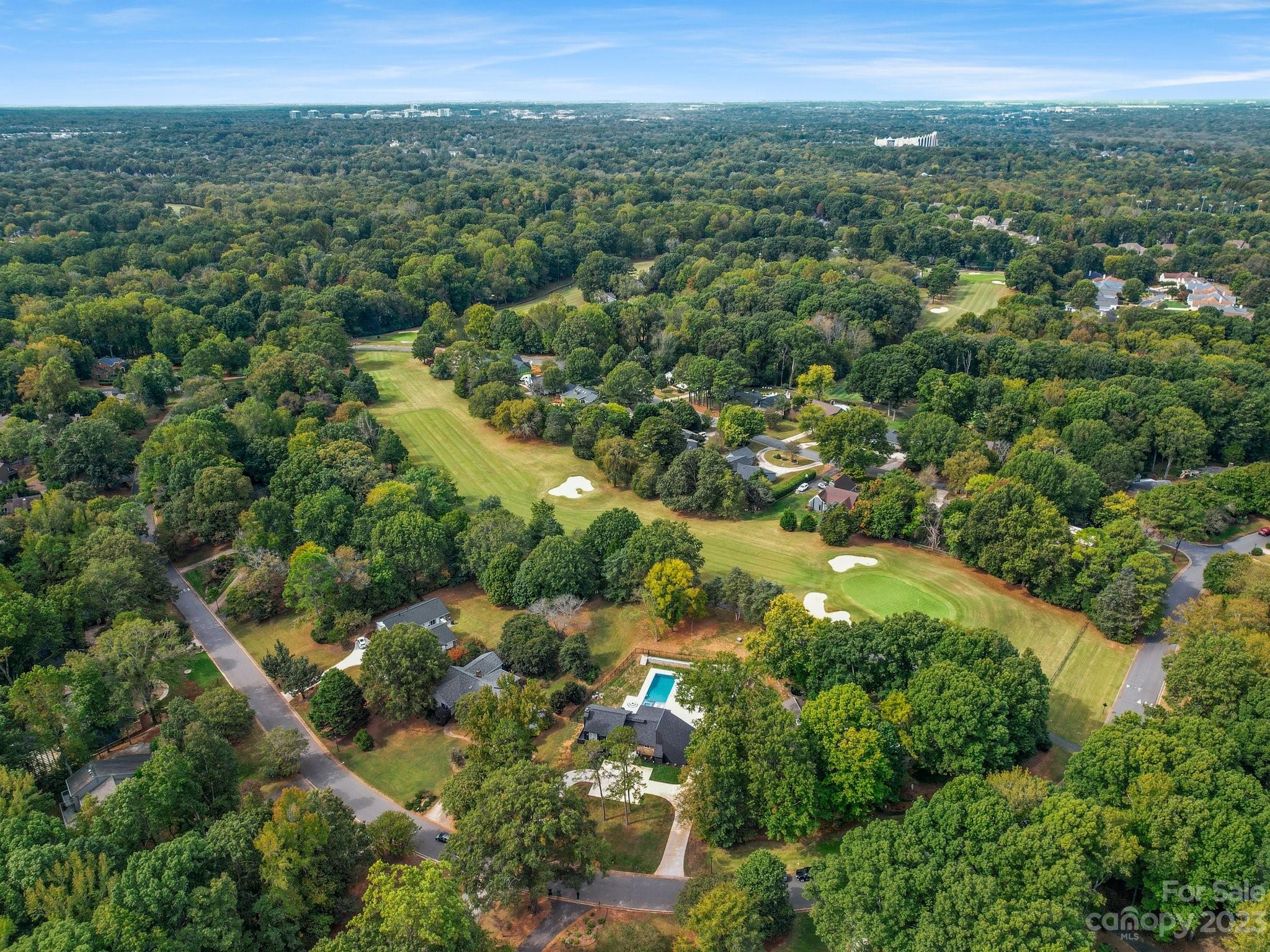 4516 Rounding Run Road Charlotte, NC 28277 - Photo 32 of 33 an aerial view of residential houses with outdoor space and trees