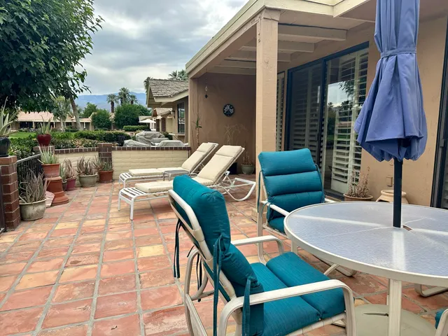 a outdoor space with furniture