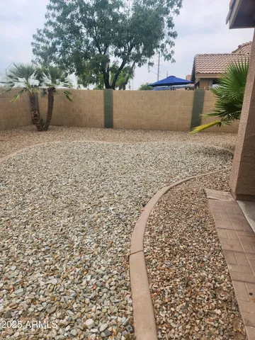 a backyard of a house