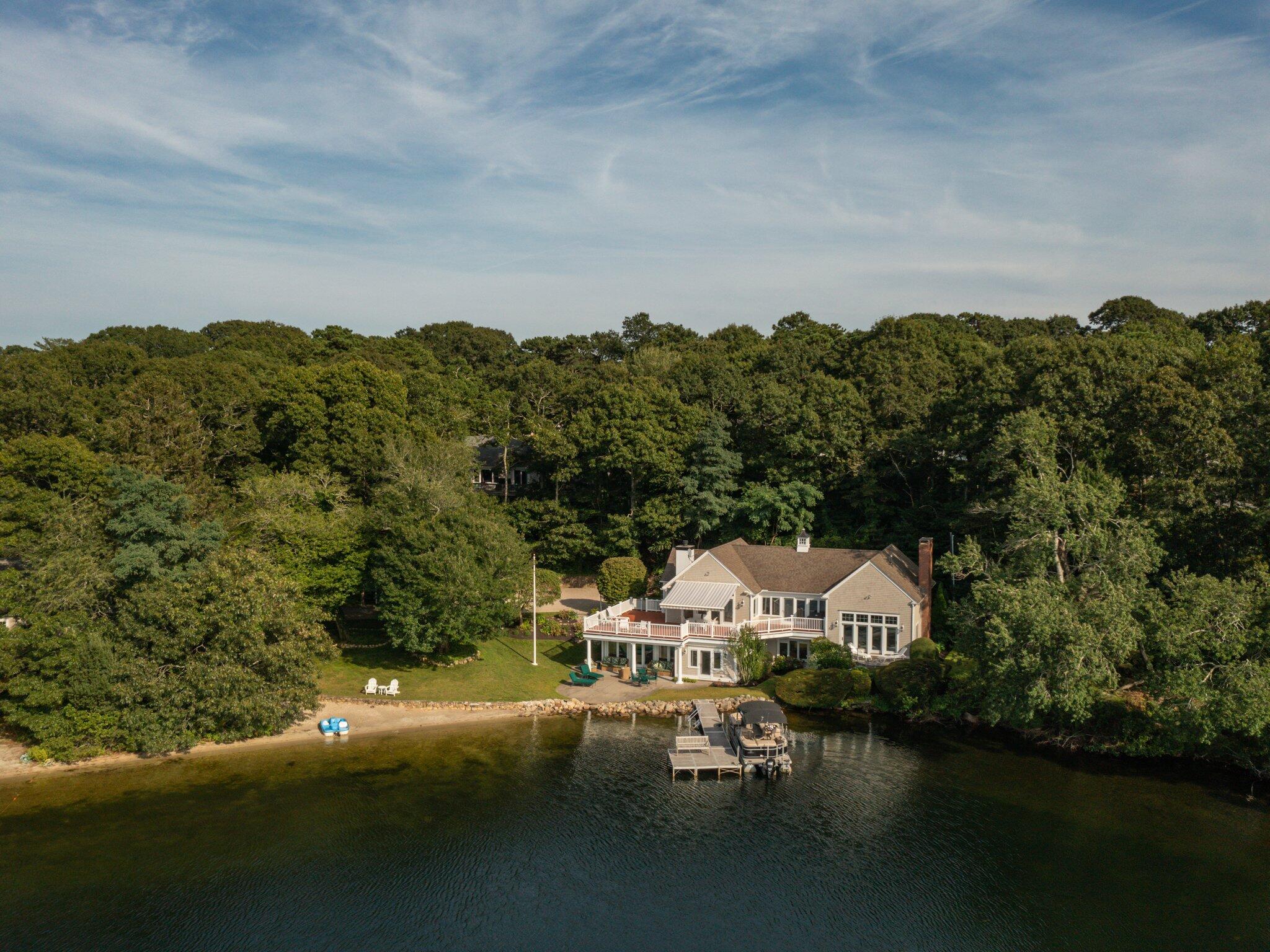 99 Center Lane Centerville, MA 02632 - Photo 77 of 89 an aerial view of residential house with ocean view