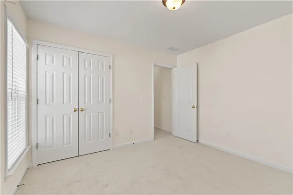 an empty room with a window