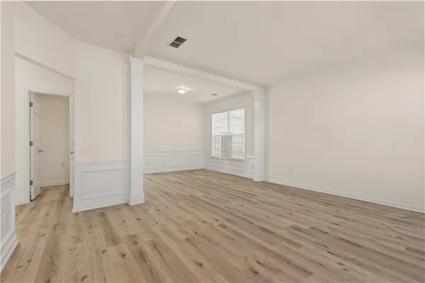 wooden floor in an empty room