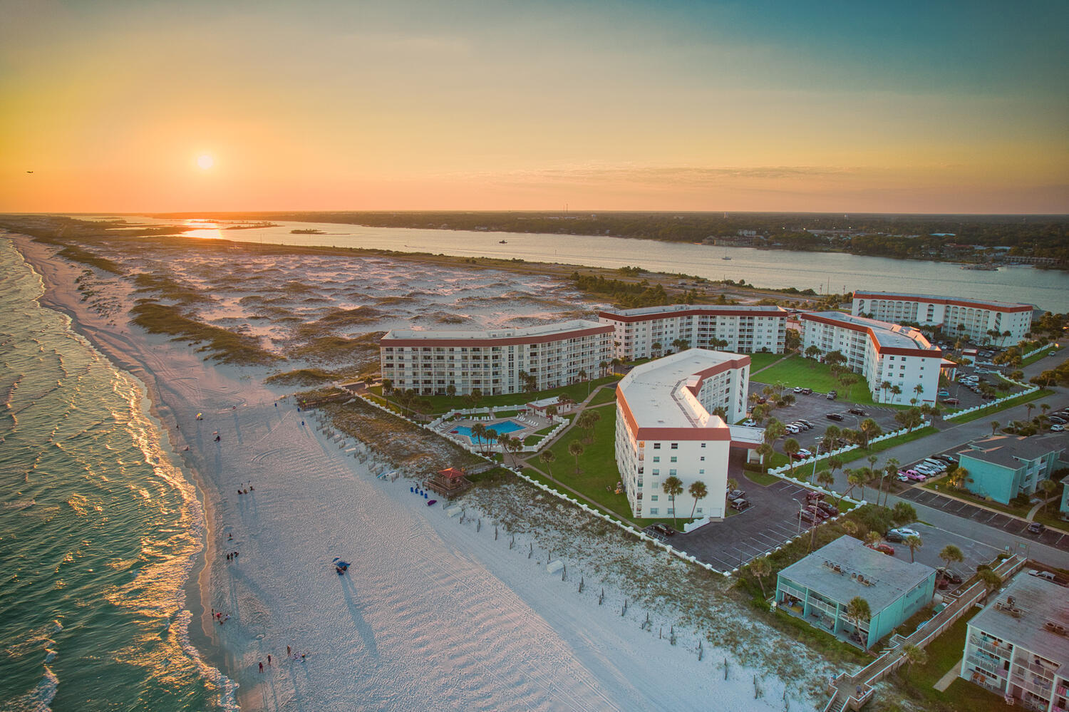 909 Santa Rosa Boulevard, Unit 256 Fort Walton Beach, FL 32548 - Photo 21 of 33 an aerial view of a house with a ocean view