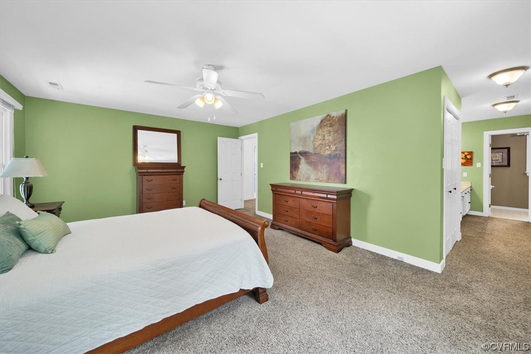 12516 Eagle Ridge Road Henrico, VA 23233 - Photo 30 of 48 Bedroom featuring a ceiling fan and carpet