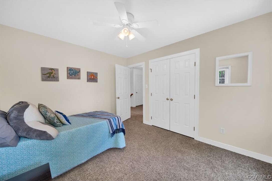 12516 Eagle Ridge Road Henrico, VA 23233 - Photo 37 of 48 Bedroom featuring carpet and a ceiling fan