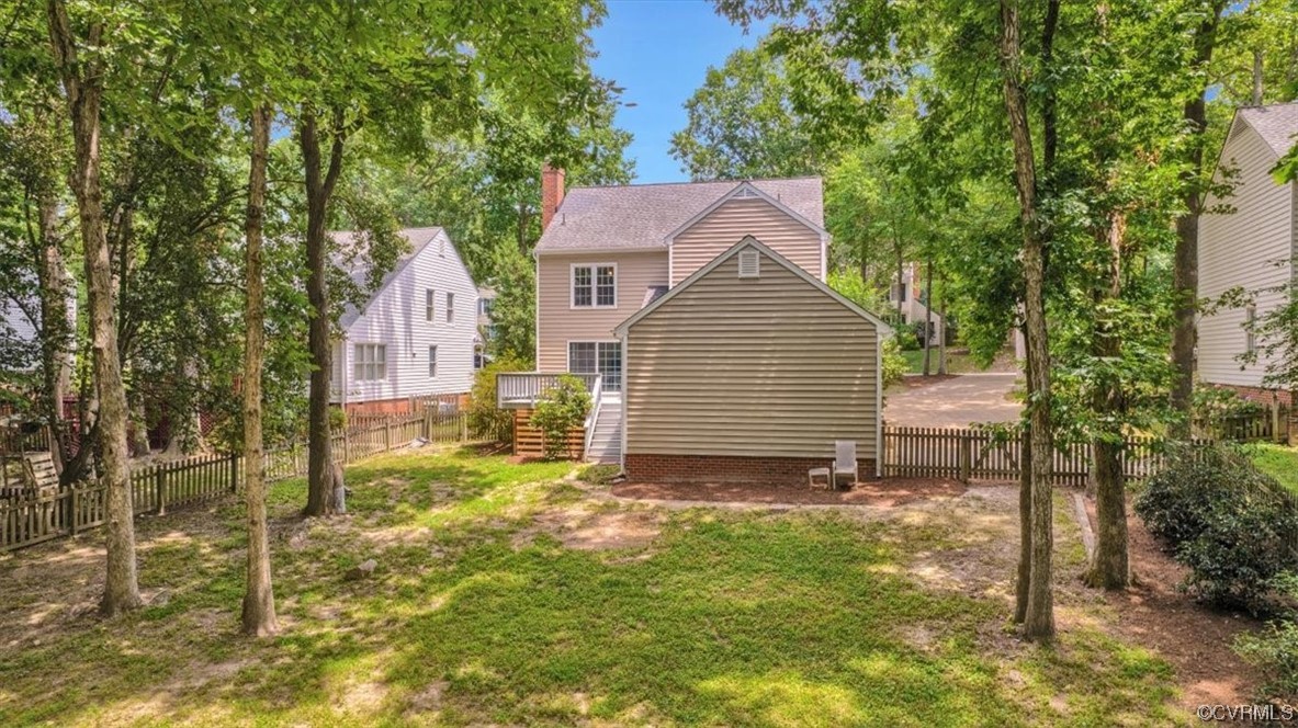 12516 Eagle Ridge Road Henrico, VA 23233 - Photo 46 of 48 Back of property with a lawn
