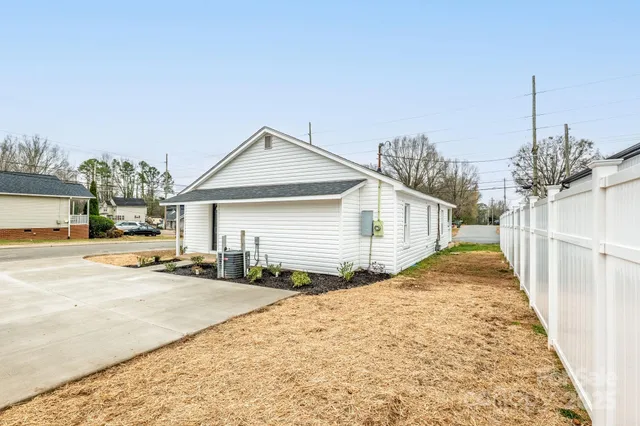a view of a house with a patio