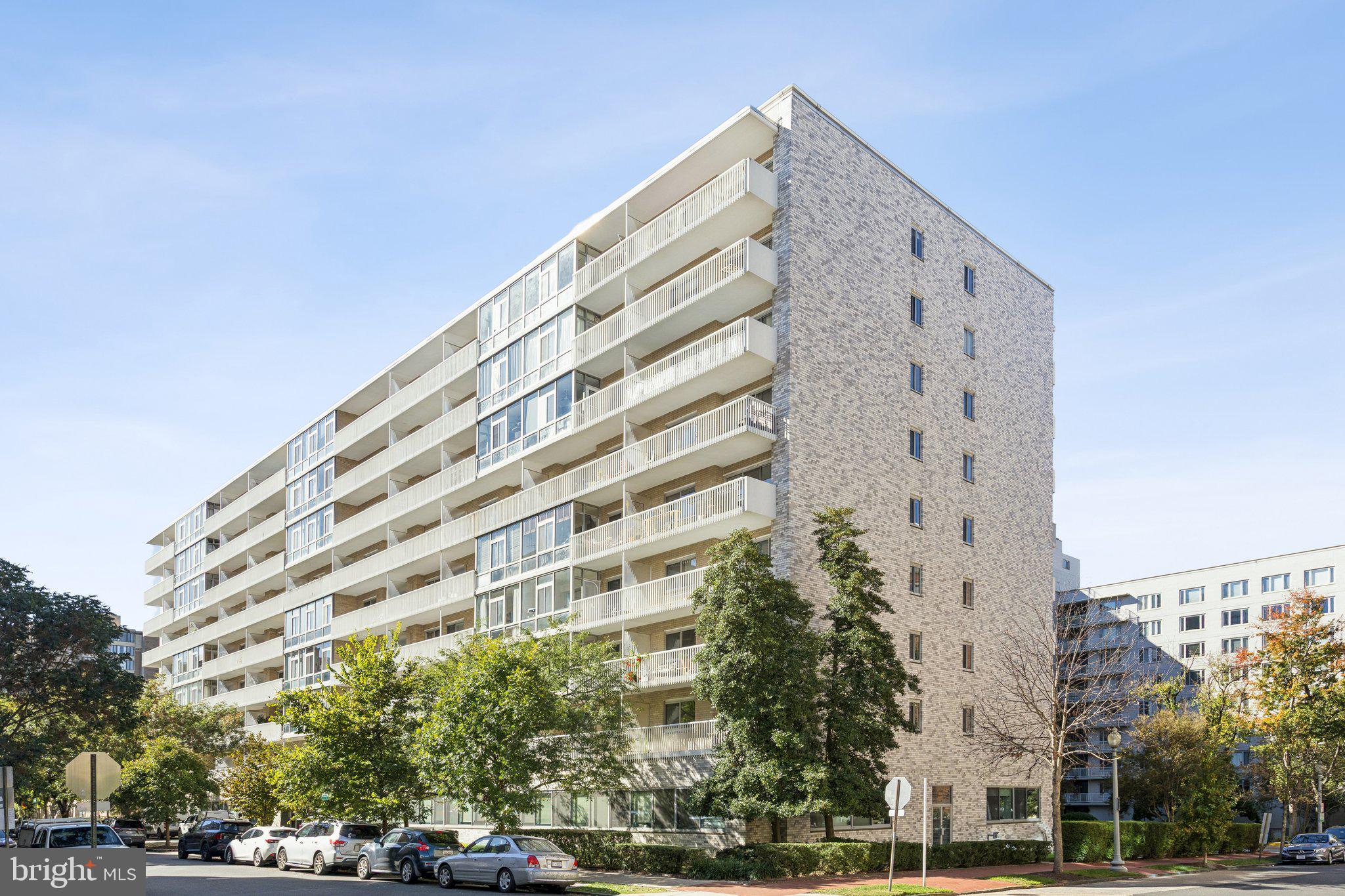 a front view of a building