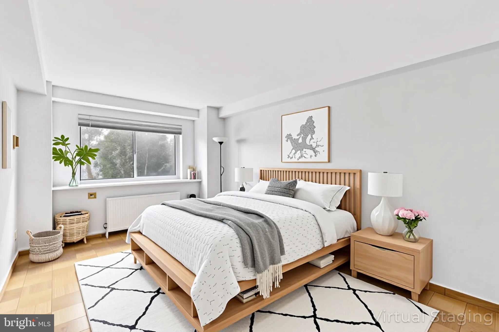 Spacious bright bedroom