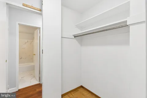 a view of a room with rack on the wall