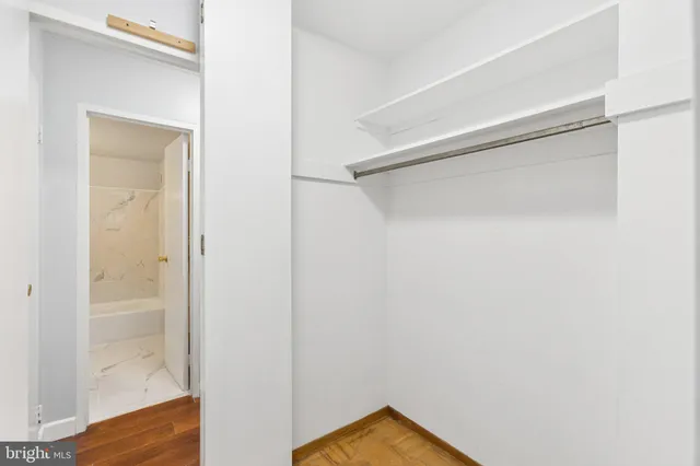 a view of a room with rack on the wall