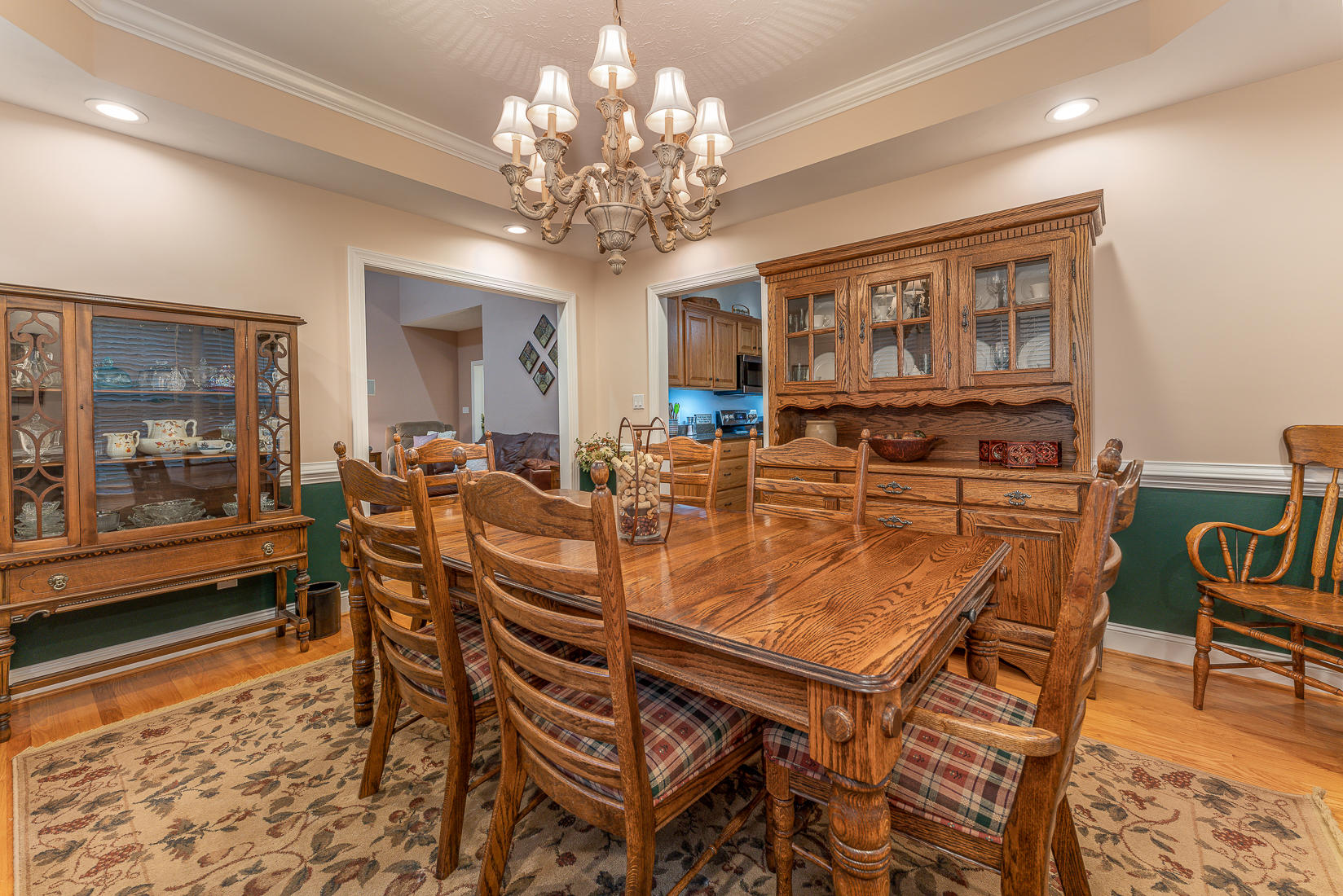 74 Chesney Place Blue Ridge, VA 24064 - Photo 21 of 71 a view of a dining room with furniture and chandelier