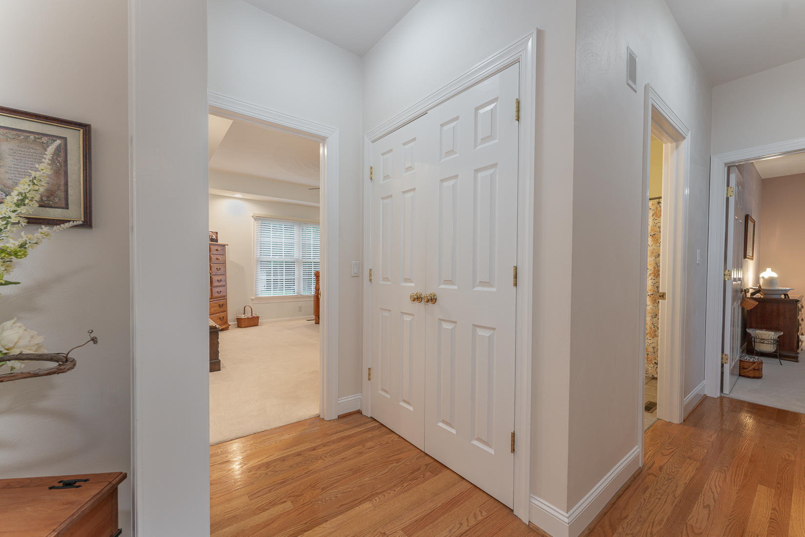 74 Chesney Place Blue Ridge, VA 24064 - Photo 30 of 71 a view of a hallway with wooden floor and a living room