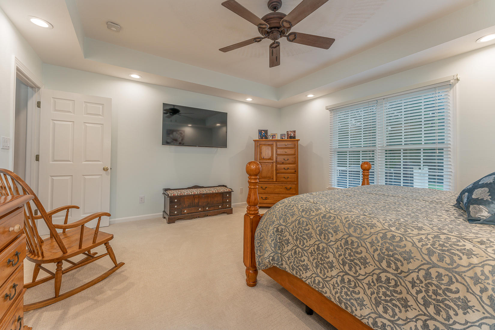 74 Chesney Place Blue Ridge, VA 24064 - Photo 33 of 71 a bedroom with furniture and a flat screen tv