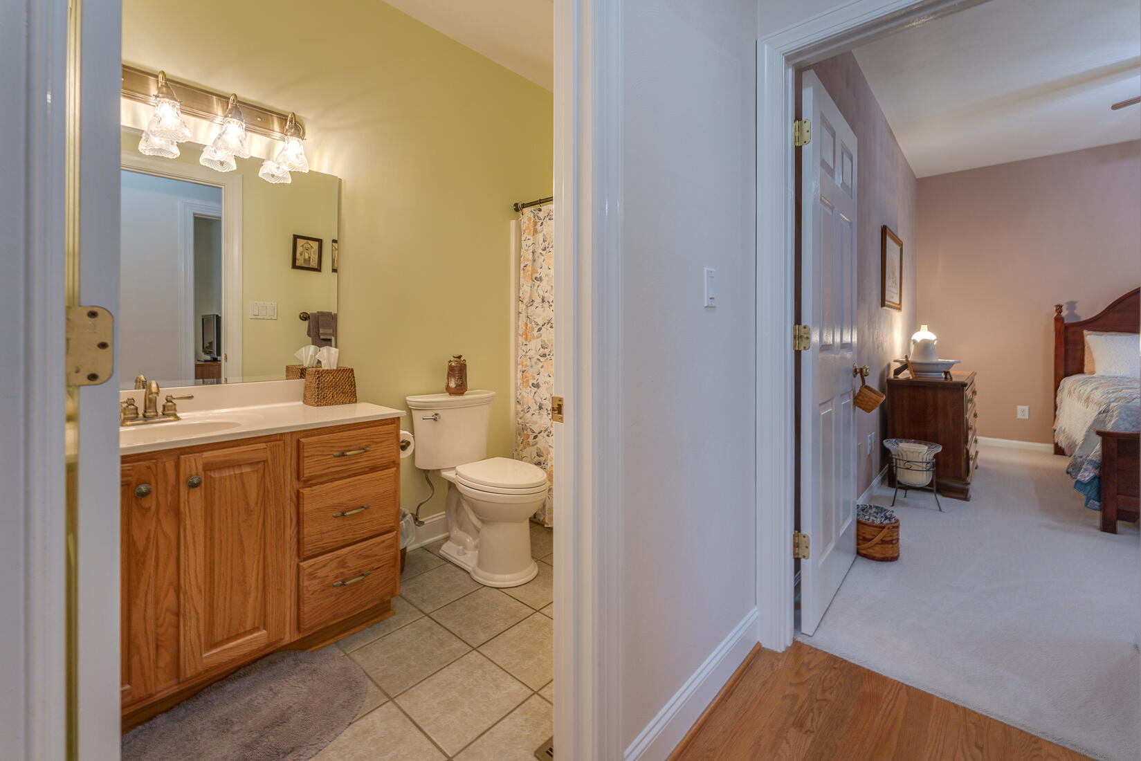 74 Chesney Place Blue Ridge, VA 24064 - Photo 36 of 71 a spacious bathroom with a double vanity sink and a mirror