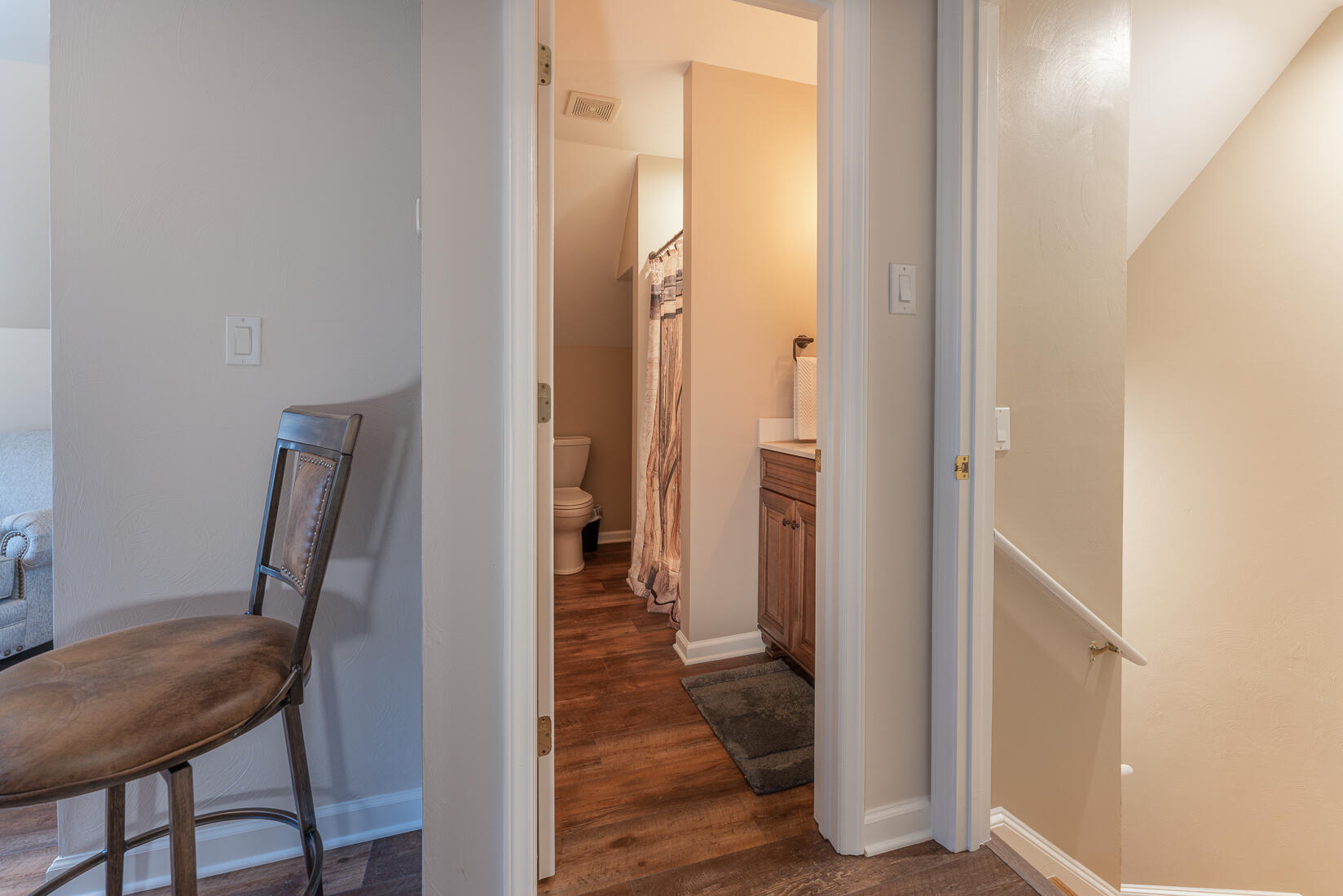 74 Chesney Place Blue Ridge, VA 24064 - Photo 45 of 71 a view of a hallway with furniture and wooden floor