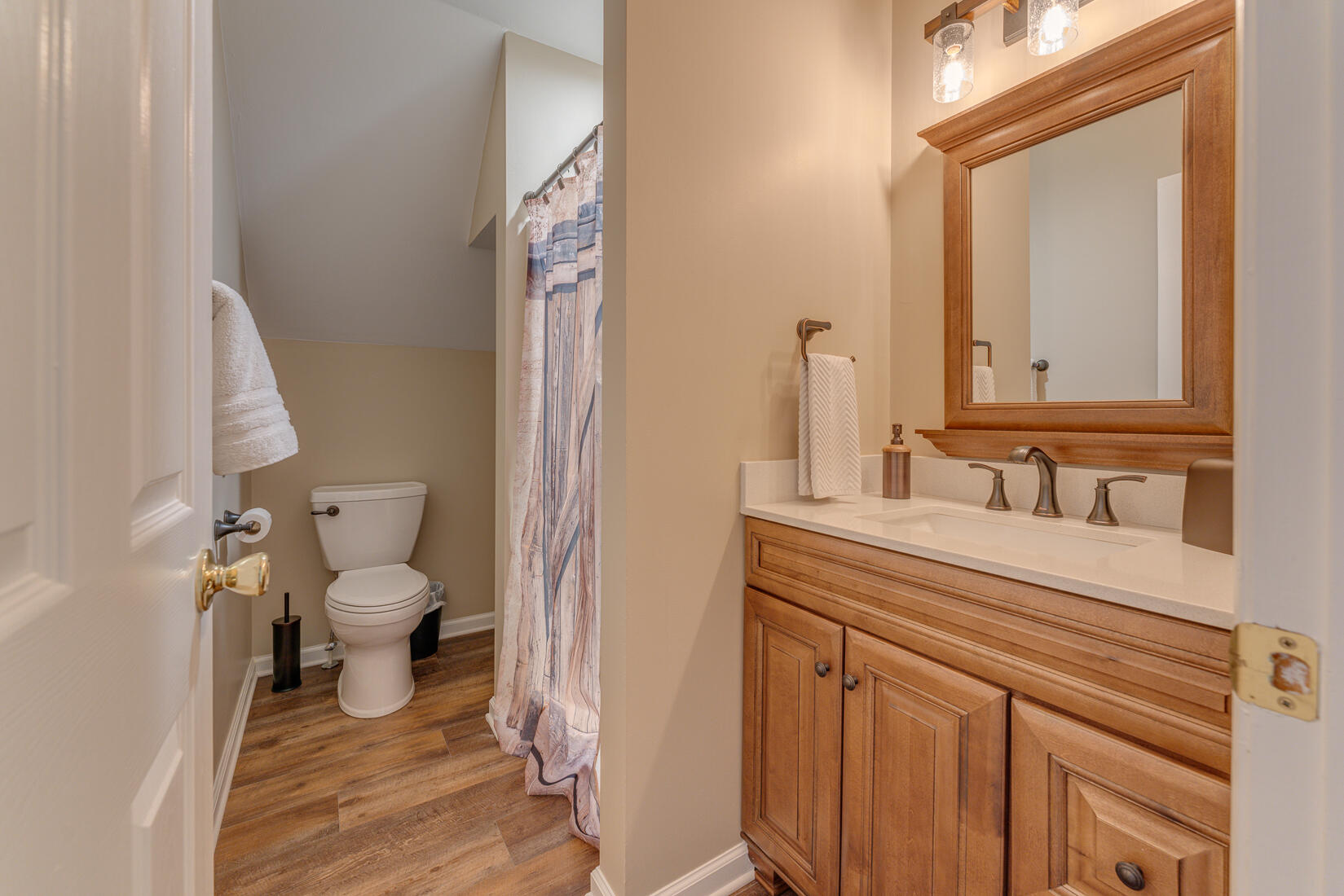 74 Chesney Place Blue Ridge, VA 24064 - Photo 46 of 71 a bathroom with a sink and a mirror
