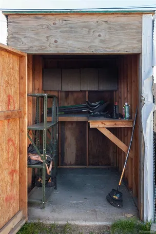a view of storage and utility room