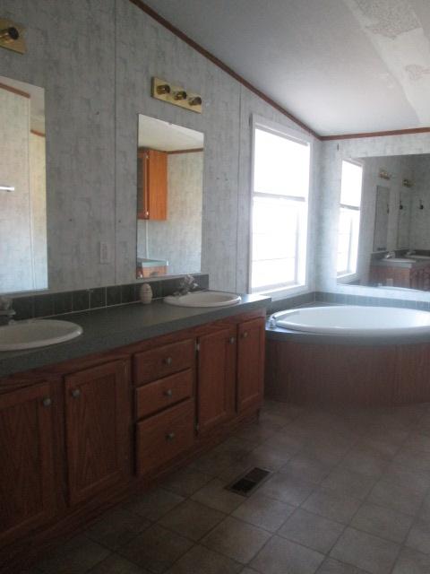 837 Summitt Ridge Drive Blue Ridge, VA 24064 - Photo 15 of 29 a bathroom with a granite countertop bathtub sink vanity and mirror