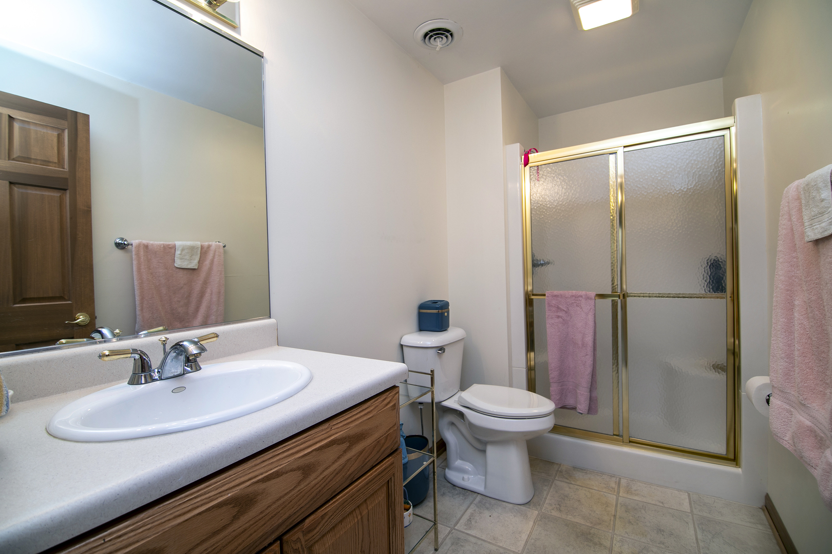 548 Olde Oak Drive, Unit 548 Bourbonnais, IL 60914 - Photo 22 of 26 a bathroom with a sink toilet and shower