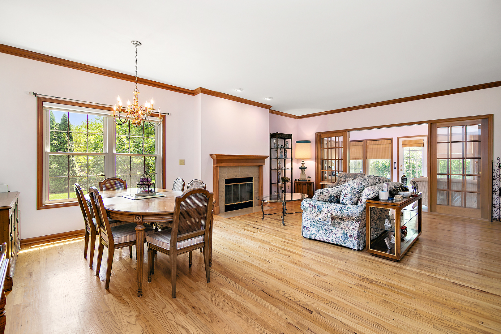 548 Olde Oak Drive, Unit 548 Bourbonnais, IL 60914 - Photo 7 of 26 a living room with furniture and a fireplace