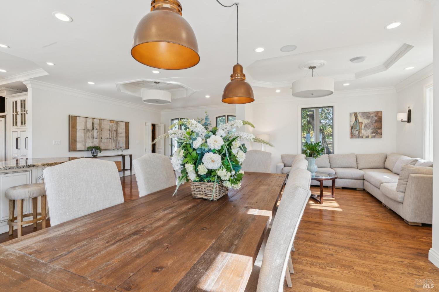3265 Soda Canyon Road Napa, CA 94558 - Photo 10 of 36 a living room with furniture and a wooden floor