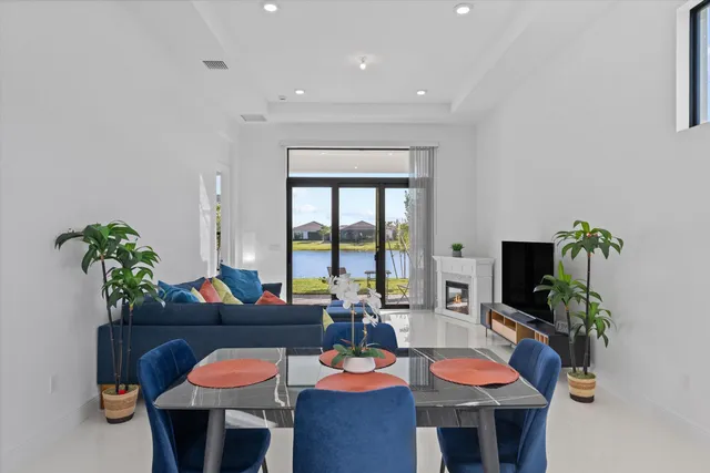 a outdoor living space with furniture and a potted plant