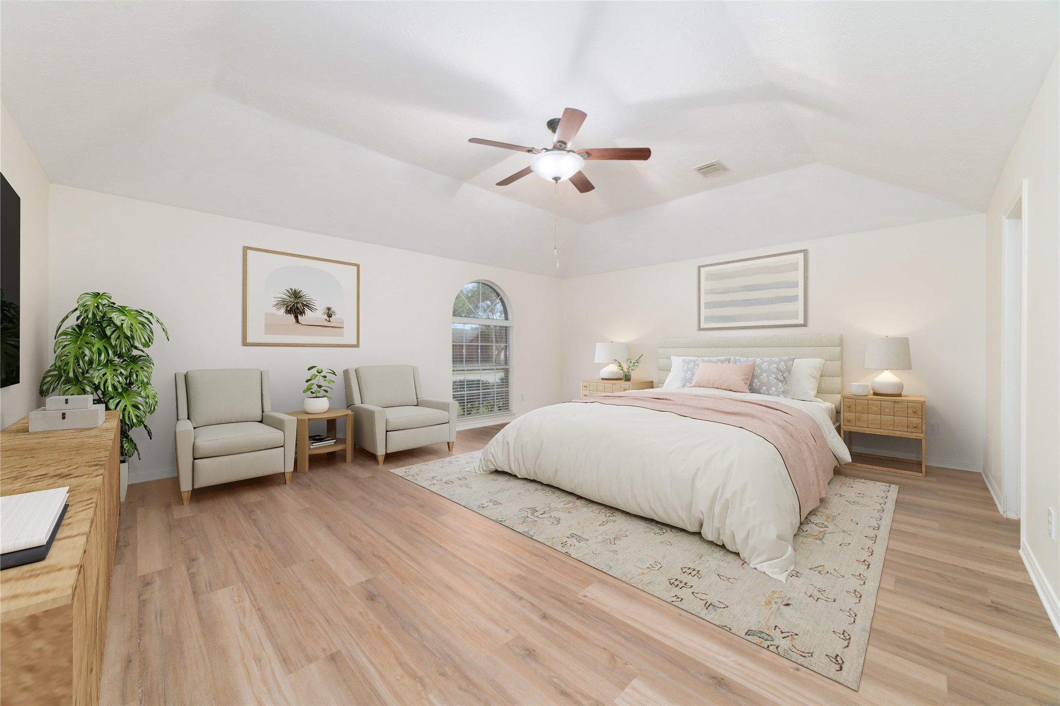11108 Dawson Road Pearland, TX 77584 - Photo 13 of 43 a bedroom with a bed couch and a window