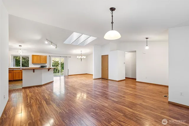 a view of a kitchen and a sink