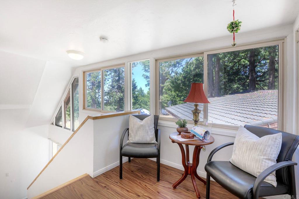 22223 Crestline Road Palomar Mountain, CA 92060 - Photo 49 of 90 a view of a dining room with furniture window and outside view
