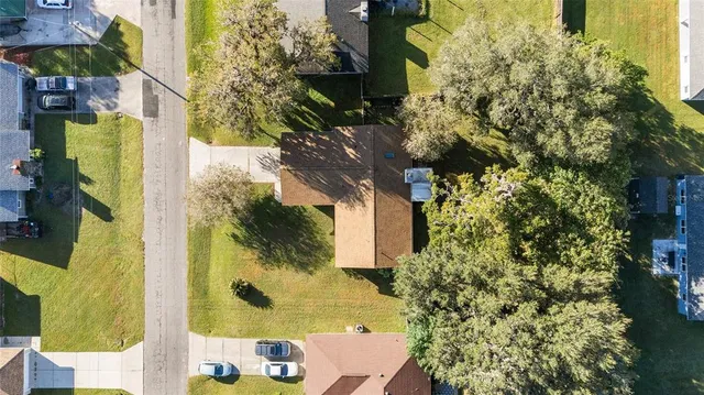 an aerial view of multiple house