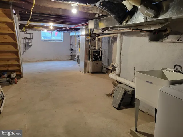 a view of storage and utility room