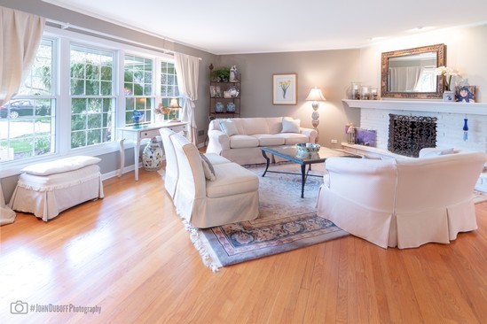 1850 Burton Lane Park Ridge, IL 60068 - Photo 12 of 34 a living room with furniture and a fireplace