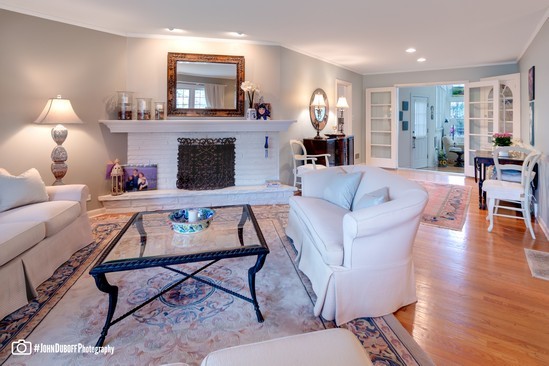 1850 Burton Lane Park Ridge, IL 60068 - Photo 13 of 34 a living room with furniture and a fireplace