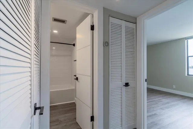 a view of bathroom with shower