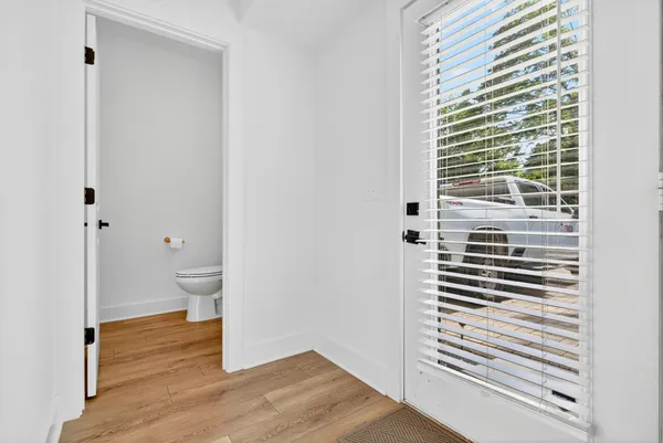 a view of bathroom with a toilet