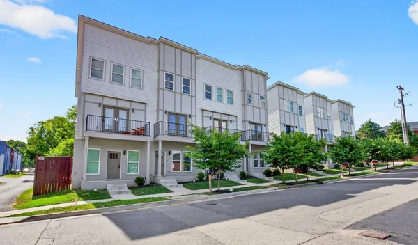 a front view of a building