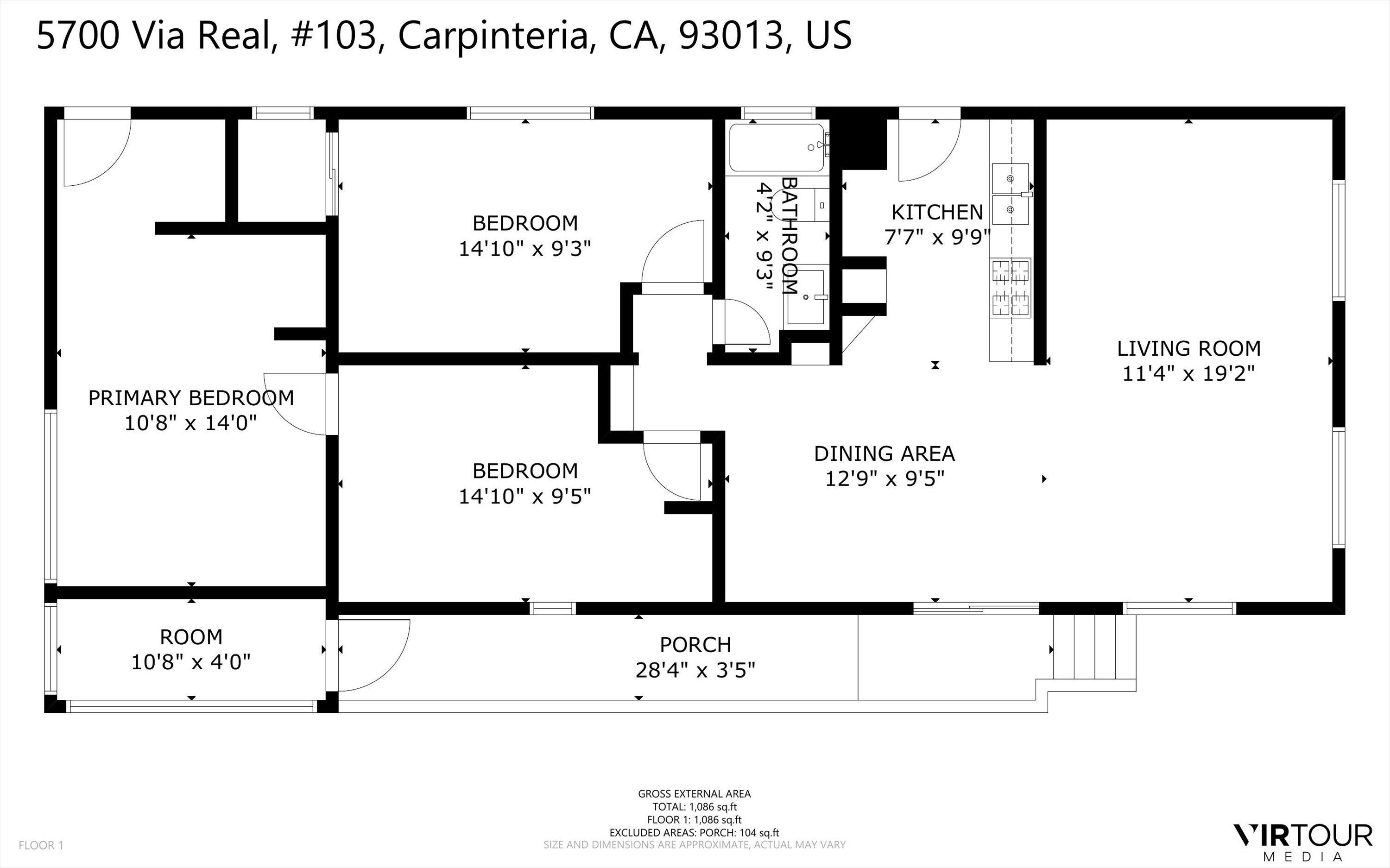 5700 Via Real, Unit 103 Carpinteria, CA 93013 - Photo 24 of 24 Floor Plan