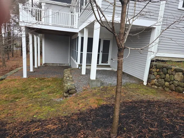 a backyard of a house