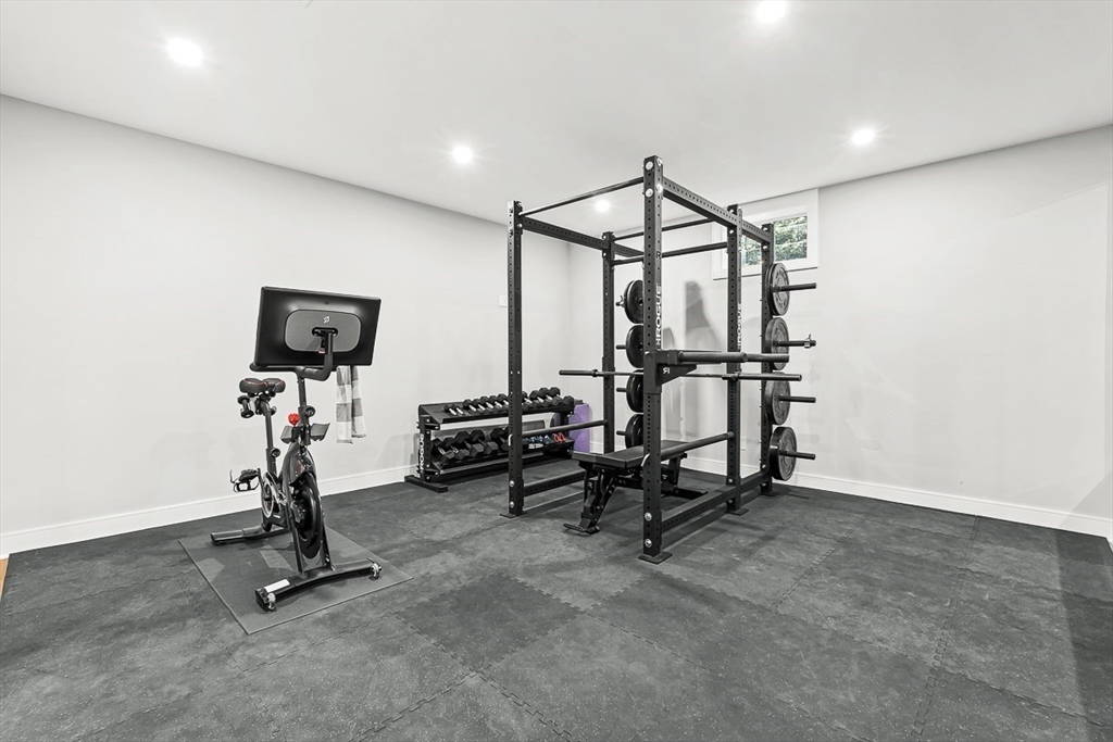 180 Allen Avenue Newton, MA 02468 - Photo 30 of 36 a view of a room with gym equipment