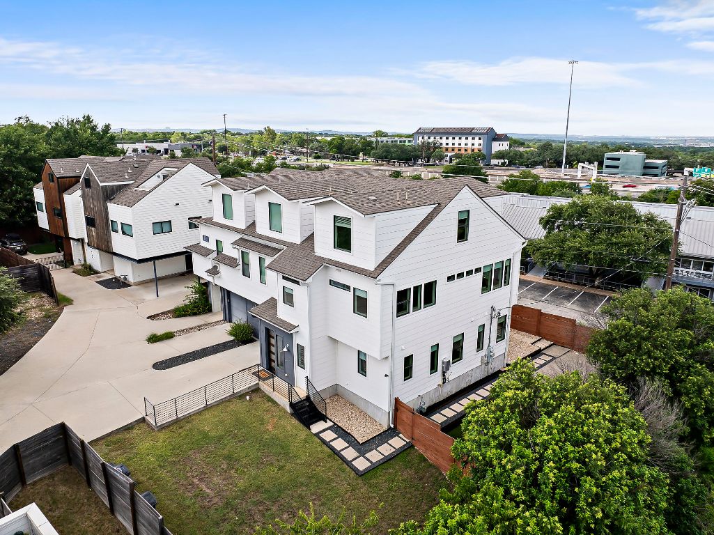1104 Marcy Street, Unit B Austin, TX 78745 - Photo 30 of 34 an aerial view of a house with a big yard