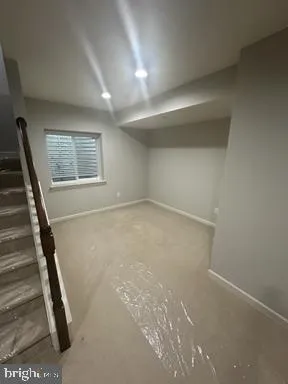 a view of a room with stairs