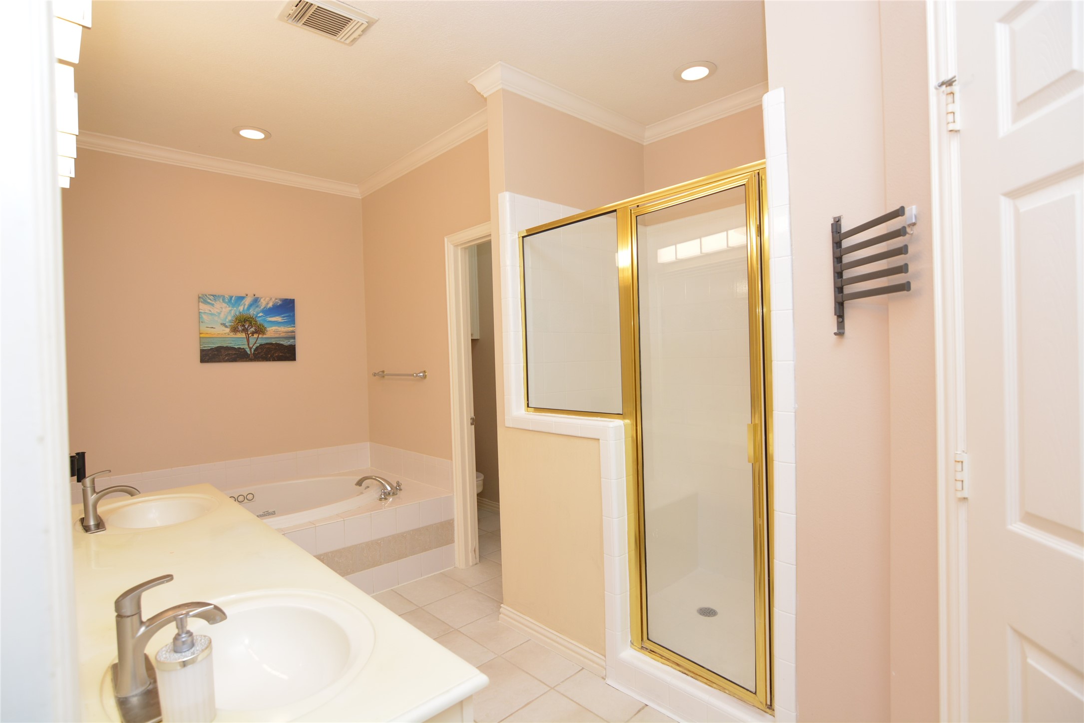 6119 Windwater Pointe Houston, TX 77036 - Photo 11 of 23 a bathroom with a bathtub and a shower